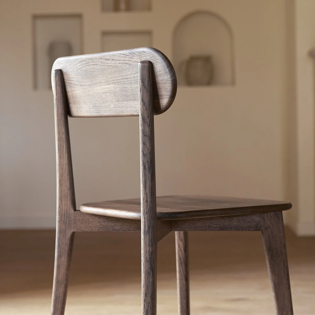Abel Set Of 2 Brown Solid Oak Chairs Ref. 6468 6 Abel Set Of 2 Brown Solid Oak Chairs Ref. 6468 - Image 4