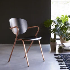 Ada Copper Oak And Metal Chair Ref. 2514
