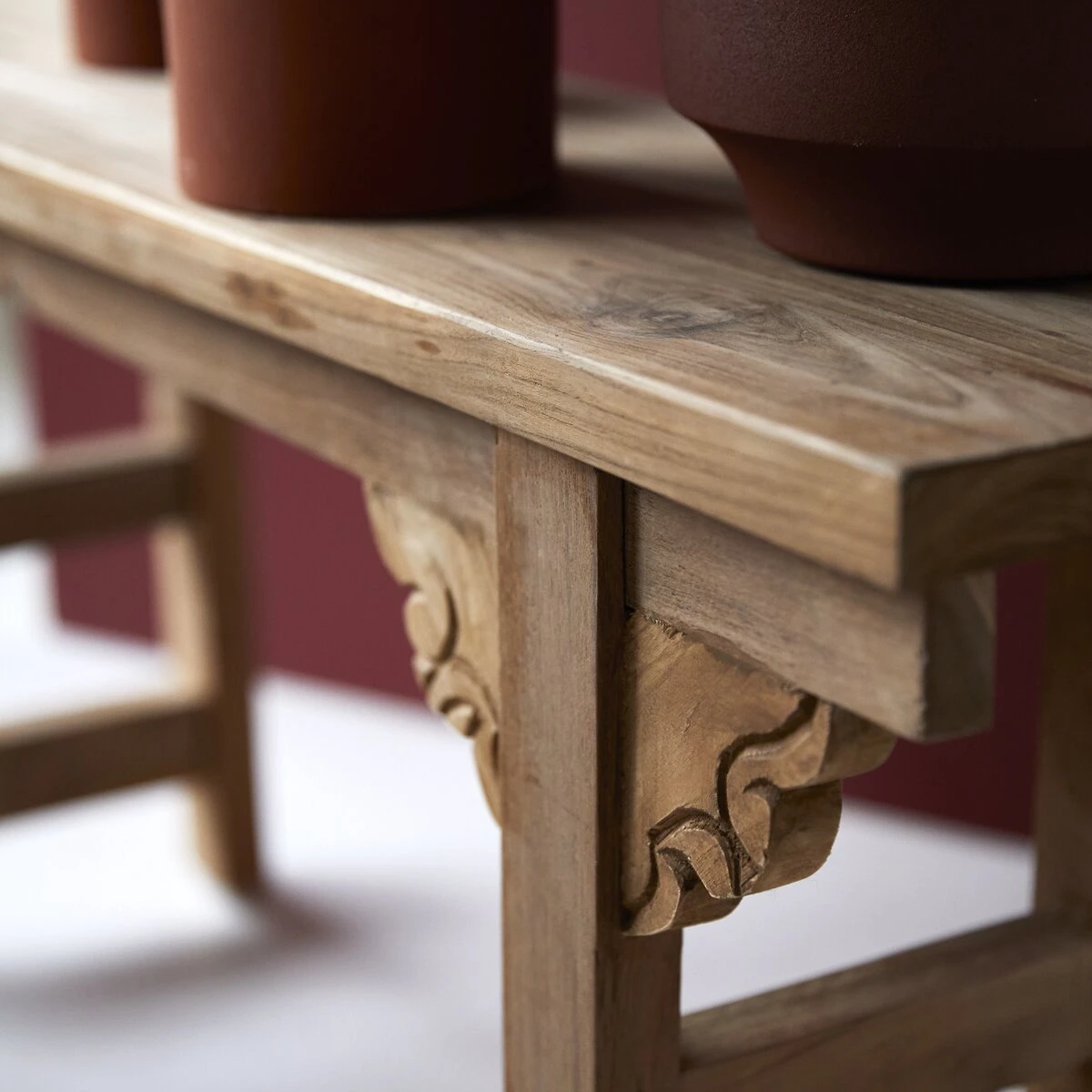 Adonis Low Console Table In Solid Recycled Teak Ref. 4485 8 Adonis Low Console Table In Solid Recycled Teak Ref. 4485 - Image 6