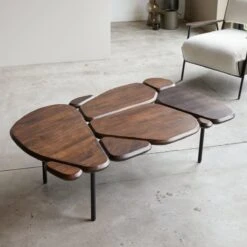 Agar Mindi Wood And Metal Coffee Table Ref. 4314 -Tikamoon 1200 1200 agar mindi wood and metal coffee table 3