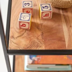 Agra Kids Solid Acacia And Metal Shelving Unit Ref. 5457 -Tikamoon 1200 1200 agra kids solid acacia and metal shelving unit 2