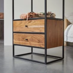 Agra Kids Solid Acacia And Metal Shelving Unit Ref. 5457 -Tikamoon 1200 1200 agra kids solid acacia and metal shelving unit 5