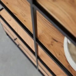 Agra Solid Acacia And Metal Bookcase Ref. 2582 15 Agra Solid Acacia And Metal Bookcase Ref. 2582 -Tikamoon 1200 1200 agra solid acacia and metal bookcase 5