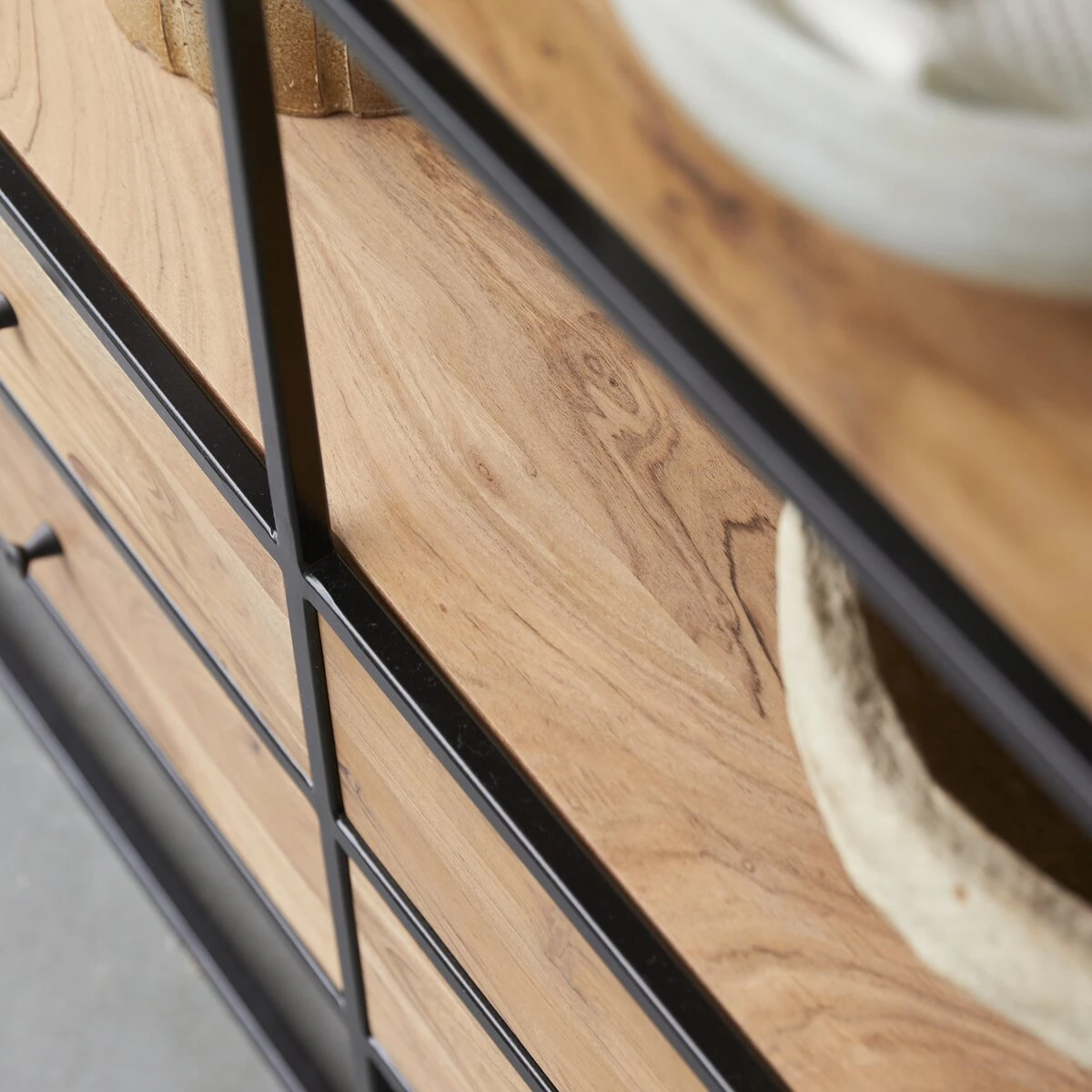 Agra Solid Acacia And Metal Bookcase Ref. 2582 10 Agra Solid Acacia And Metal Bookcase Ref. 2582 - Image 8