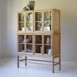 Alex Mindi Wood Double Display Cabinet Ref. 2604 13 Alex Mindi Wood Double Display Cabinet Ref. 2604 -Tikamoon 1200 1200 alex mindi wood double display cabinet 3