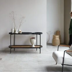 Alix Mindi And Canework Console Table Ref. 4305