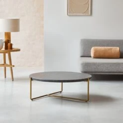 Anatole Grey Terrazzo And Metal Coffee Table Ref. 2664