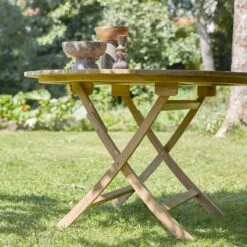 Andria Solid Teak Folding Garden Furniture Set Ref. 2520 -Tikamoon 1200 1200 andria solid teak folding garden furniture set seats 2 5