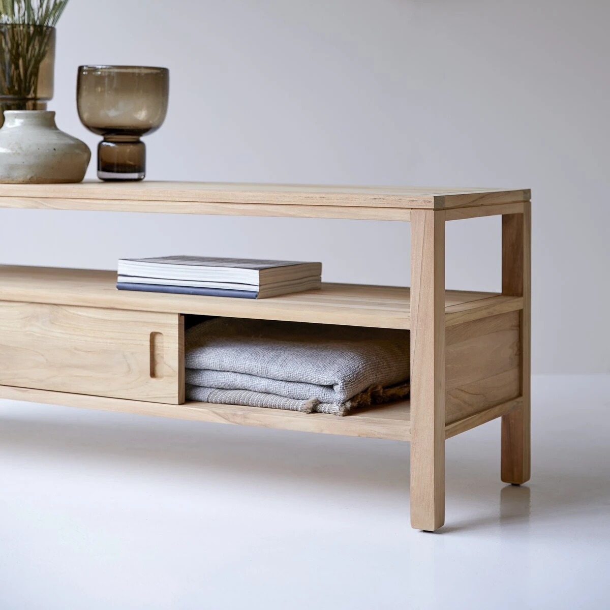 Anton Solid Teak TV Stand 130 Cm Ref. 2368 6 Anton Solid Teak TV Stand 130 Cm Ref. 2368 - Image 4