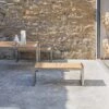Arno Solid Teak And Stainless Steel Garden Bench Ref. 2130 1 Arno Solid Teak And Stainless Steel Garden Bench Ref. 2130 -Tikamoon 1200 1200 arno solid teak and stainless steel garden bench