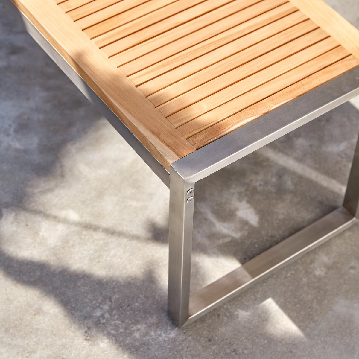 Arno Solid Teak And Stainless Steel Garden Bench Ref. 2130 10 Arno Solid Teak And Stainless Steel Garden Bench Ref. 2130 - Image 8