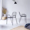 Arty Dark Grey Metal Armchair Ref. 2740 -Tikamoon 1200 1200 arty dark grey metal armchair