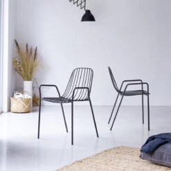 Arty Dark Grey Metal Armchair Ref. 2740