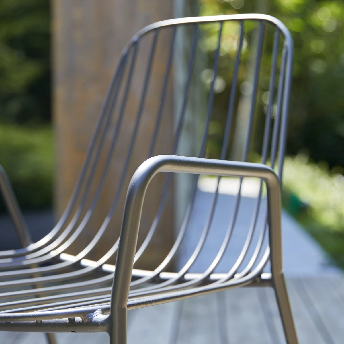 Arty Dark Grey Metal Garden Armchair Ref. 3160 4 Arty Dark Grey Metal Garden Armchair Ref. 3160 - Image 2