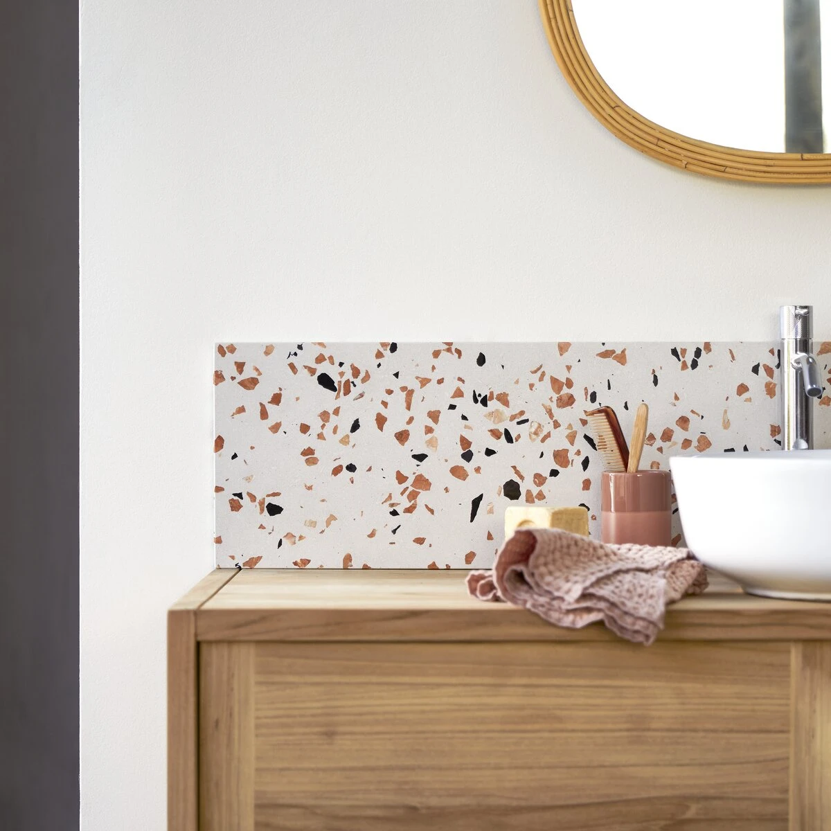Ava Splashback In Brown Premium Terrazzo 100 Cm Ref. 6239 3 Ava Splashback In Brown Premium Terrazzo 100 Cm Ref. 6239