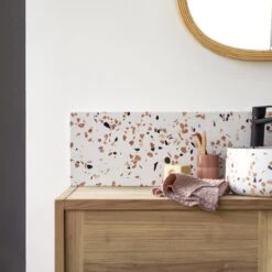 Ava Splashback In Brown Premium Terrazzo 145 Cm Ref. 6226