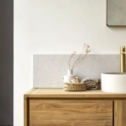 Ava Splashback In White Premium Terrazzo 100 Cm Ref. 6238
