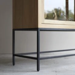 Babeth Solid Oak Tall Display Cabinet Ref. 4204 15 Babeth Solid Oak Tall Display Cabinet Ref. 4204 -Tikamoon 1200 1200 babeth solid oak tall display cabinet 4