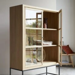 Babeth Solid Oak Tall Display Cabinet Ref. 4204 16 Babeth Solid Oak Tall Display Cabinet Ref. 4204 -Tikamoon 1200 1200 babeth solid oak tall display cabinet 5