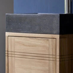 Basic Solid Teak And Marble Vanity Unit Black Ref. 2839 14 Basic Solid Teak And Marble Vanity Unit Black Ref. 2839 -Tikamoon 1200 1200 basic solid teak and marble vanity unit black 5