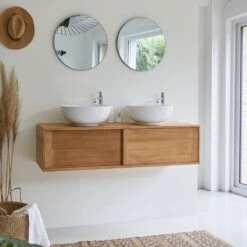 Basic Solid Teak Vanity Unit 140 Cm Ref. 1780 -Tikamoon 1200 1200 basic solid teak vanity unit 140 cm 3