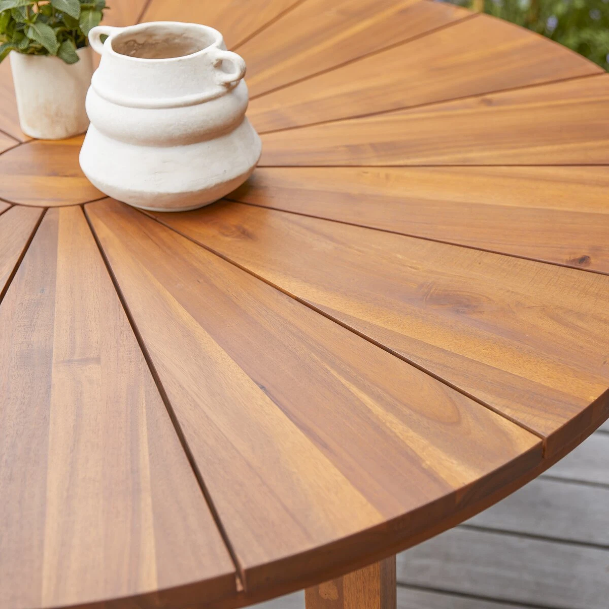 Bianca Solid Acacia 8-seater Round Garden Table Ref. 6396 4 Bianca Solid Acacia 8-seater Round Garden Table Ref. 6396 - Image 2