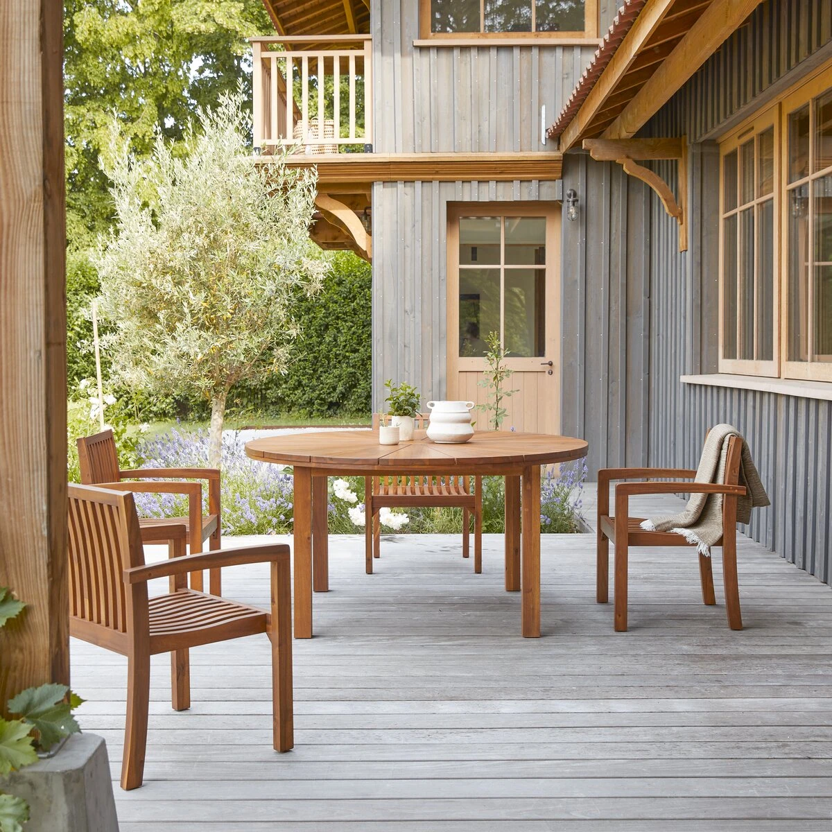 Bianca Solid Acacia 8-seater Round Garden Table Ref. 6396 9 Bianca Solid Acacia 8-seater Round Garden Table Ref. 6396 - Image 7