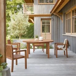 Bianca Solid Acacia Garden Set With 4 Chairs Ref. 6398