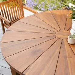 Bianca Solid Acacia Garden Set With 4 Chairs Ref. 6398 -Tikamoon 1200 1200 bianca solid acacia garden set with 4 chairs 5