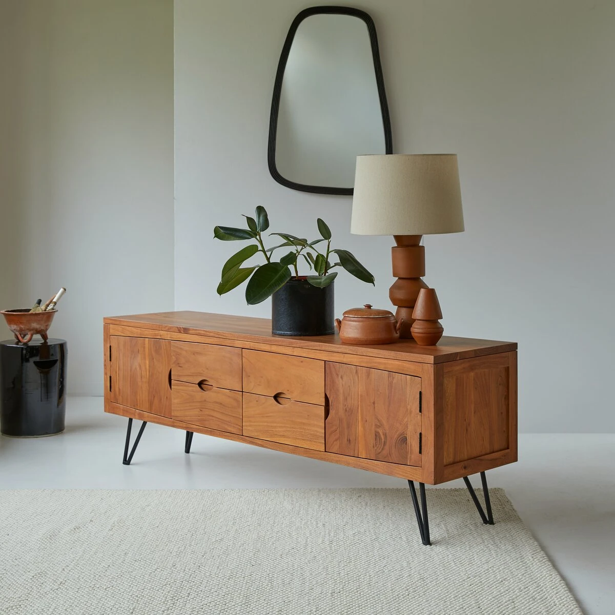 Bonnie Solid Acacia TV Stand 180 Cm Ref. 5319 6 Bonnie Solid Acacia TV Stand 180 Cm Ref. 5319 - Image 4