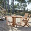 Capri Folding Garden Table In Solid Acacia For 2/4 People Ref. 5069 -Tikamoon 1200 1200 capri folding garden table in solid acacia for 2 4 people