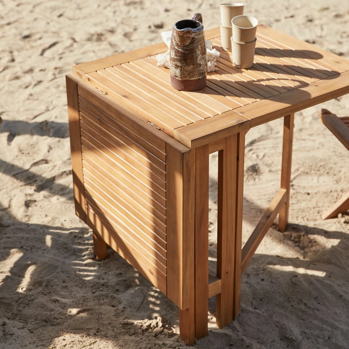 Capri Folding Garden Table In Solid Acacia For 2/4 People Ref. 5069 8 Capri Folding Garden Table In Solid Acacia For 2/4 People Ref. 5069 - Image 6