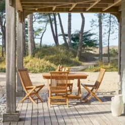 Capri Solid Acacia Garden Furniture Set Ref. 5078 13 Capri Solid Acacia Garden Furniture Set Ref. 5078 -Tikamoon 1200 1200 capri solid acacia folding garden furniture set seats 4 3