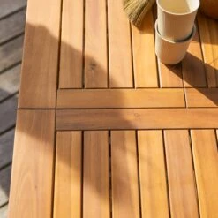 Capri Solid Acacia Folding Garden Table With Extra Leaf Ref. 5075 -Tikamoon 1200 1200 capri solid acacia folding garden table with extra leaf seats 4 6 6