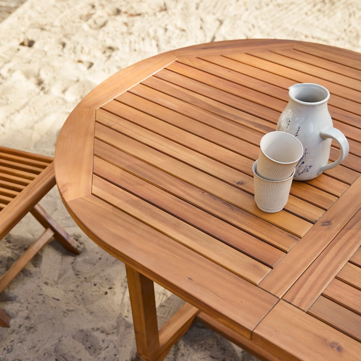 Capri Solid Acacia Oval Extending Garden Table Ref. 5051 10 Capri Solid Acacia Oval Extending Garden Table Ref. 5051 - Image 8