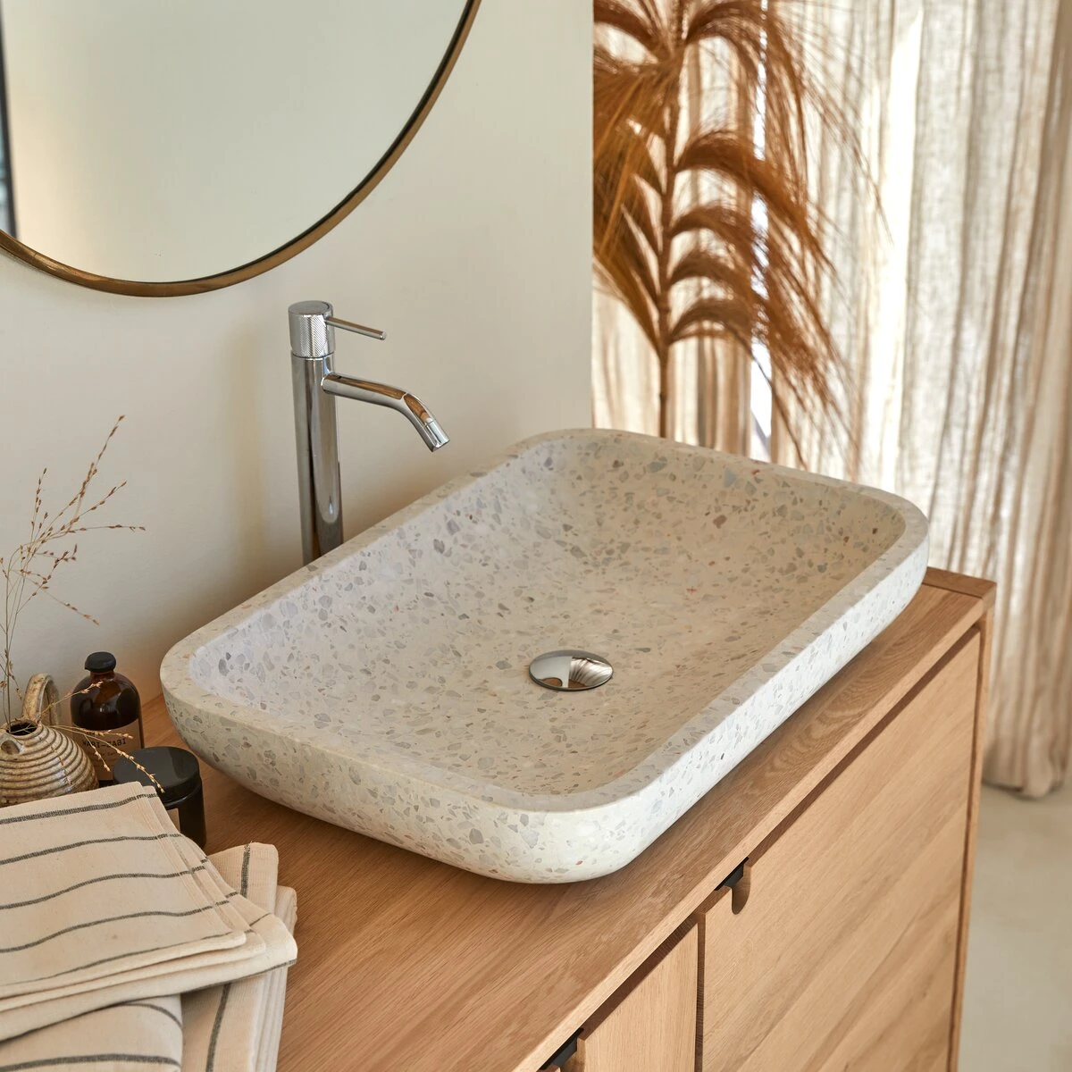 Cilas Moon Premium Terrazzo Rectangular Washbasin Ref. 6039 3 Cilas Moon Premium Terrazzo Rectangular Washbasin Ref. 6039