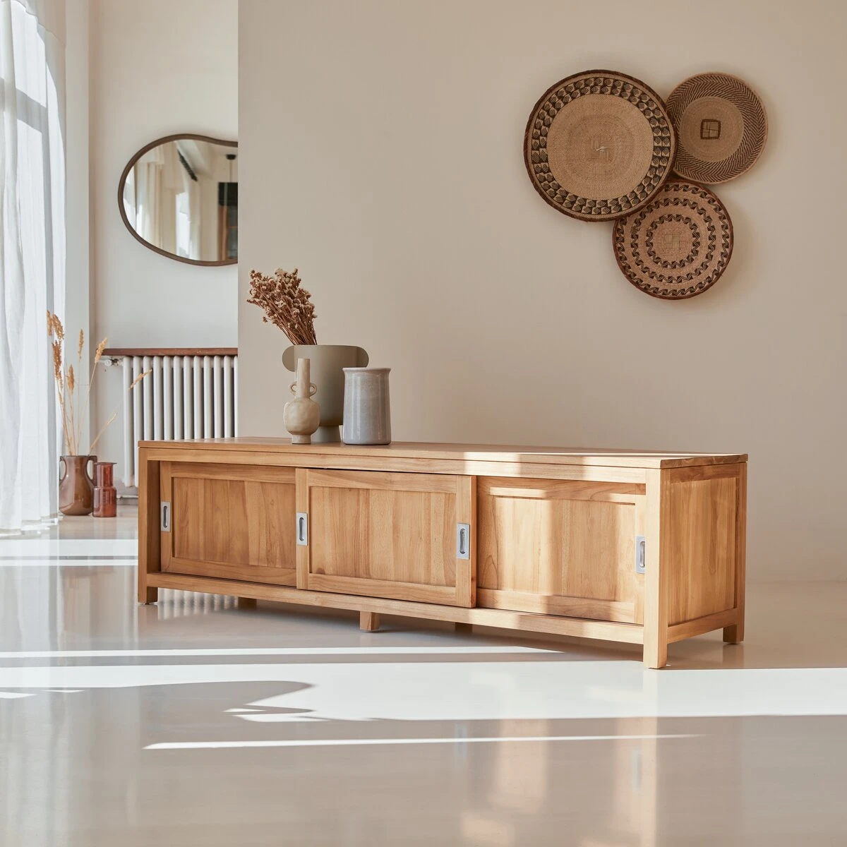 Coffee Tek Solid Teak TV Stand 180 Cm Ref. 118 6 Coffee Tek Solid Teak TV Stand 180 Cm Ref. 118 - Image 4