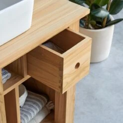 Coline Solid Teak Vanity Unit 95 Cm Ref. 452 -Tikamoon 1200 1200 coline solid teak vanity unit 95 cm 3