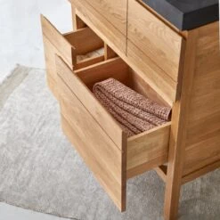 Easy Solid Oak And Lava Stone Bathroom Cabinet 80 Cm Ref. 2248 12 Easy Solid Oak And Lava Stone Bathroom Cabinet 80 Cm Ref. 2248 -Tikamoon 1200 1200 easy solid oak and lava stone bathroom cabinet 80 cm 4