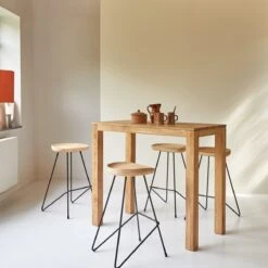 Eden 2-4-seater Solid Oak Bar Table Ref. 5627 11 Eden 2-4-seater Solid Oak Bar Table Ref. 5627 -Tikamoon 1200 1200 eden 2 4 seater solid oak bar table 3