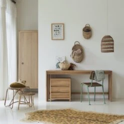 Eden Kids Solid Teak Desk With Drawer Storage Unit Ref. 5534