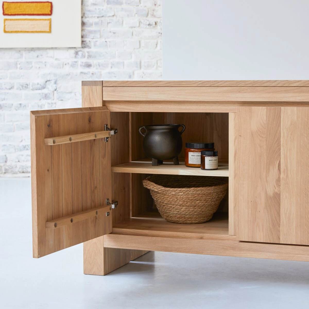 Eden Solid Oak Sideboard 160 Cm Ref. 3790 4 Eden Solid Oak Sideboard 160 Cm Ref. 3790 - Image 2