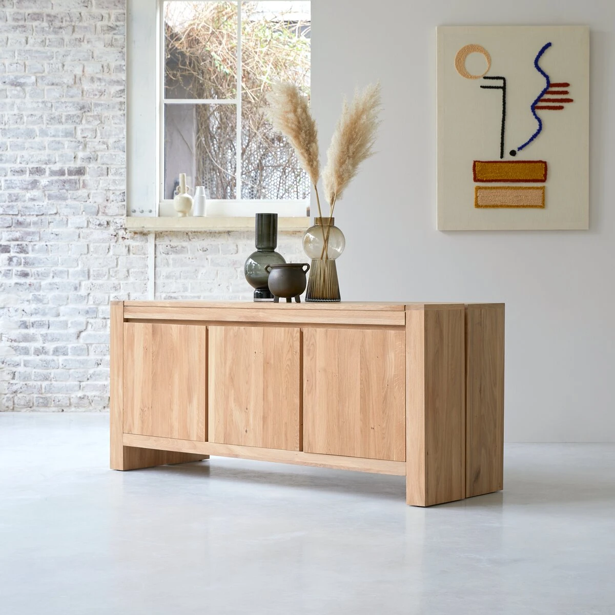Eden Solid Oak Sideboard 160 Cm Ref. 3790 6 Eden Solid Oak Sideboard 160 Cm Ref. 3790 - Image 4