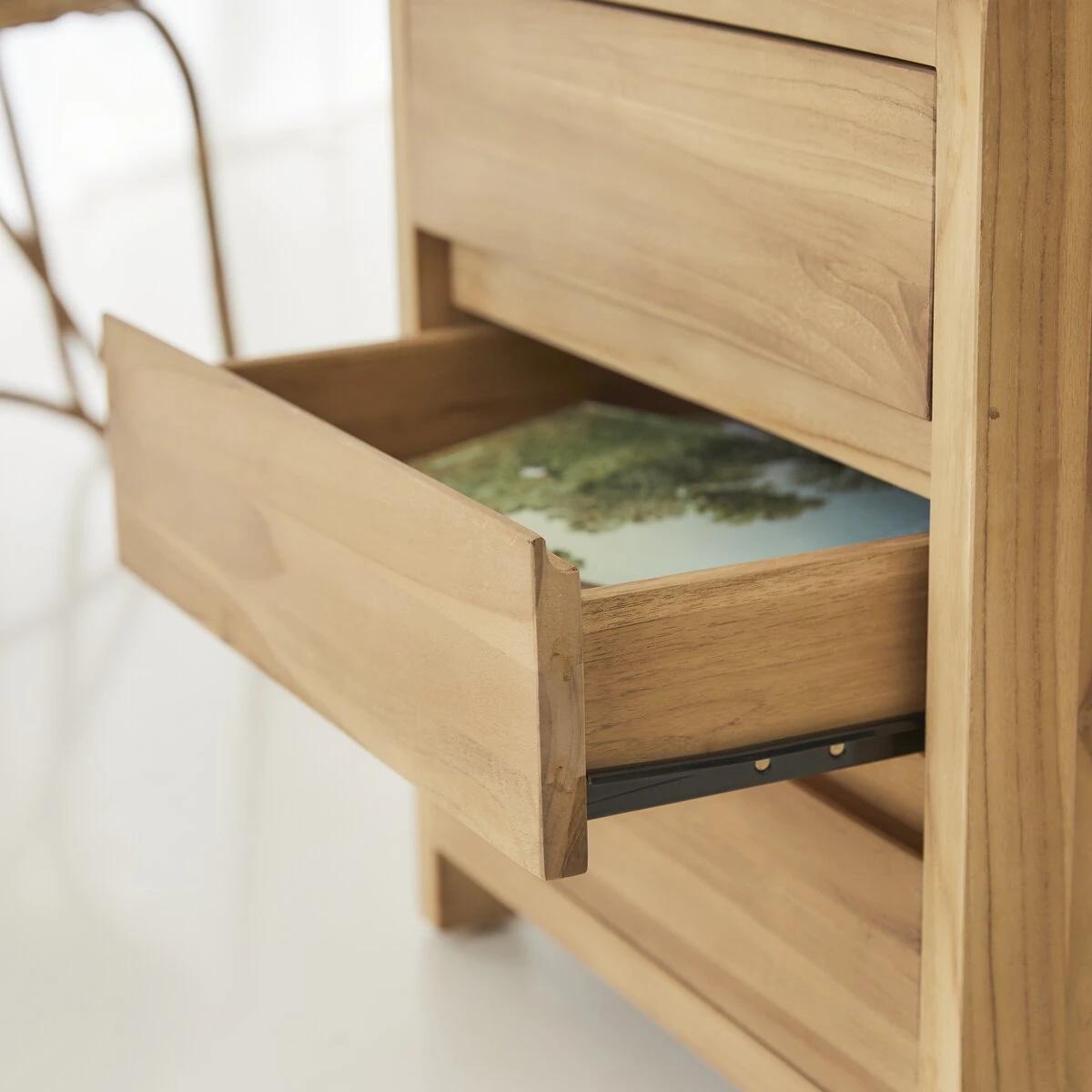 Eden Solid Teak Desk With Drawer Storage Unit Ref. 902 7 Eden Solid Teak Desk With Drawer Storage Unit Ref. 902 - Image 5