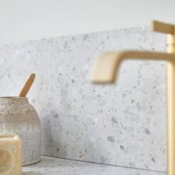 Edgar Moon 120 Cm Solid Teak And Premium Terrazzo Vanity Unit Ref. 6244 -Tikamoon 1200 1200 edgar moon 120 solid teak and premium terrazzo vanity unit 6