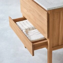 Edgar Moon 80 Cm Solid Teak And Premium Terrazzo Vanity Unit Ref. 6251 -Tikamoon 1200 1200 edgar moon 80 solid teak and premium terrazzo vanity unit 5