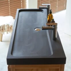 Edgar Solid Teak And Lava Stone Bathroom Cabinet 120 Cm Ref. 3435 10 Edgar Solid Teak And Lava Stone Bathroom Cabinet 120 Cm Ref. 3435 -Tikamoon 1200 1200 edgar solid teak and lava stone bathroom cabinet 120 cm 2