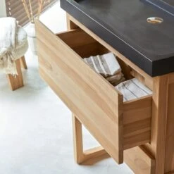 Edgar Solid Teak And Lava Stone Bathroom Cabinet 80 Cm Ref. 3420 -Tikamoon 1200 1200 edgar solid teak and lava stone bathroom cabinet 80 cm 1