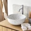 Elea Round Moon Premium Terrazzo Washbasin Ref. 6452 -Tikamoon 1200 1200 elea moon premium terrazzo washbasin