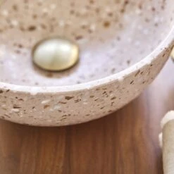 Elea Round Pink Premium Terrazzo Washbasin Ref. 6450 13 Elea Round Pink Premium Terrazzo Washbasin Ref. 6450 -Tikamoon 1200 1200 elea pink premium terrazzo washbasin 4